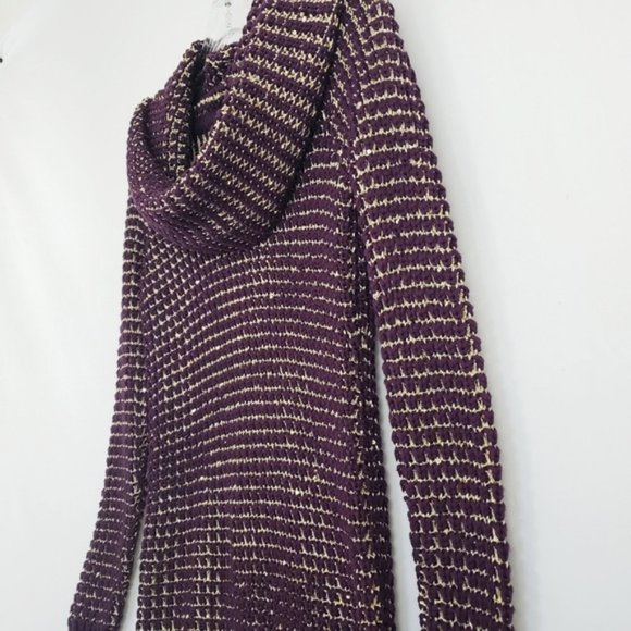 Cache Pullover Burgundy/Metallic Gold Sweater  XS*  See description - Picture 3 of 6